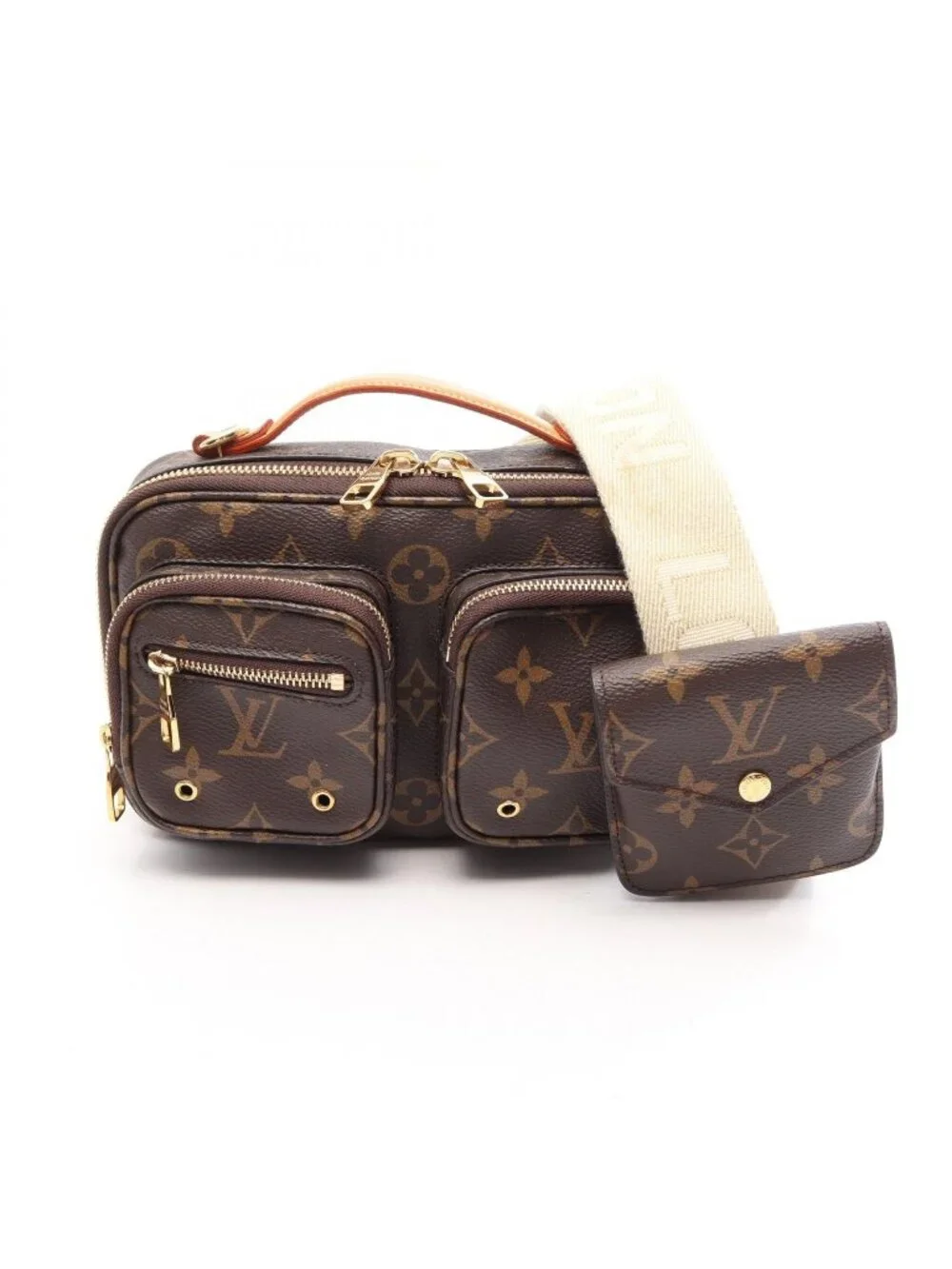 Louis Vuitton Handbag Utility Crossbody Monogram 2-Way Canvas Leather